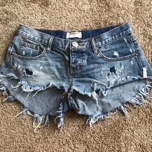 one teaspoon low rise bonita denim shorts